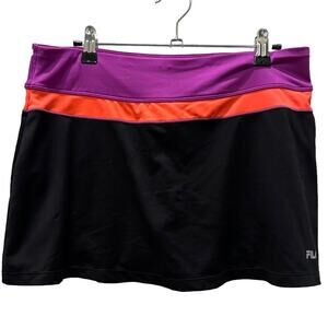 Fila athletic skirt Panty lined black and hot pink size large